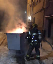 The firefighters came to put out our dumpster.