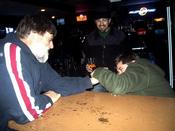 What night of playing bar games isnt made better with an arm wrestling competition with a big bearded guy? 