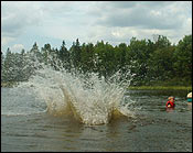 Splash! Oh lakewater. I just took 6 years off my life by swimming in you.
