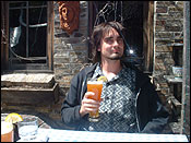 Me enjoying my beer on a beautiful sunny day