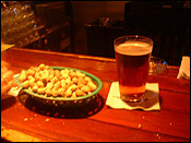 Sierra Nevada IPA along with a basket of Peanuts at William’s Pub